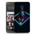 Дизайнерский пластиковый чехол для HTC Desire 700 Неоновые супергерои