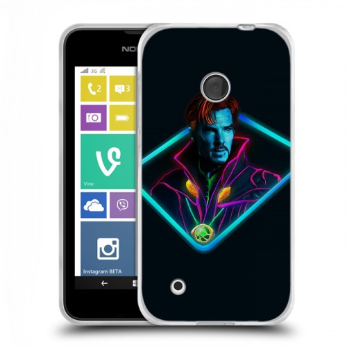 Дизайнерский пластиковый чехол для Nokia Lumia 530 Неоновые супергерои
