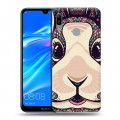 Дизайнерский пластиковый чехол для Huawei Y6 (2019) Животные ацтеков