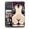Дизайнерский пластиковый чехол для HTC Desire 700 Животные ацтеков