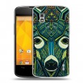 Дизайнерский пластиковый чехол для LG Google Nexus 4 Животные ацтеков