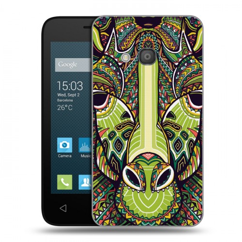 Дизайнерский силиконовый чехол для Alcatel One Touch Pixi 4 (4) Животные ацтеков