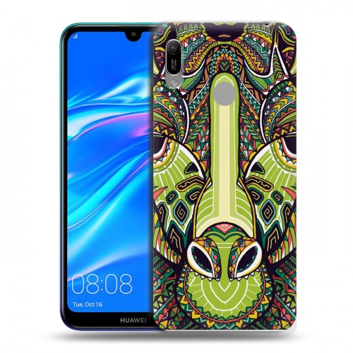 Дизайнерский пластиковый чехол для Huawei Y6 (2019) Животные ацтеков