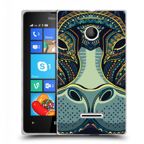 Дизайнерский пластиковый чехол для Microsoft Lumia 435 Животные ацтеков