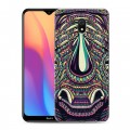 Дизайнерский силиконовый с усиленными углами чехол для Xiaomi RedMi 8A Животные ацтеков