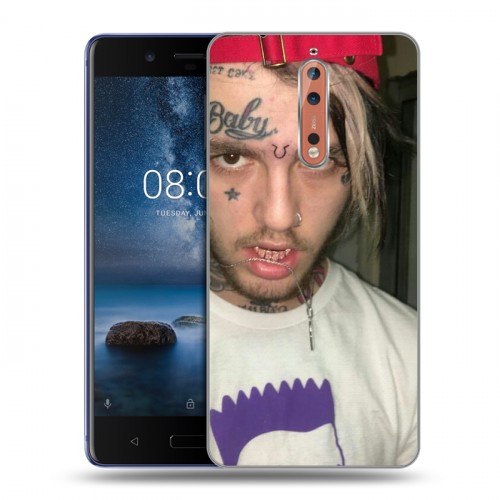 Дизайнерский пластиковый чехол для Nokia 8 Lil Peep