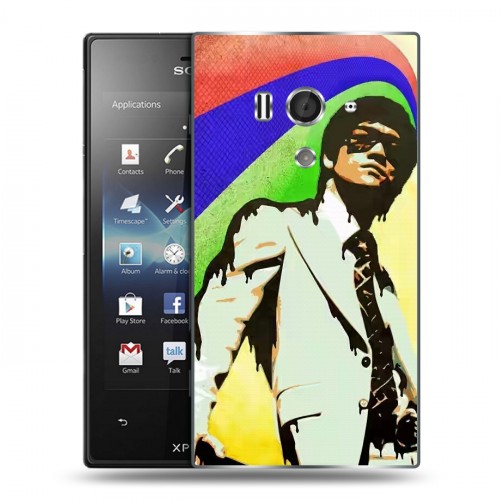 Дизайнерский пластиковый чехол для Sony Xperia acro S Брюс Ли