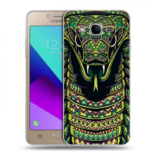Дизайнерский силиконовый с усиленными углами чехол для Samsung Galaxy J2 Prime Животные ацтеков