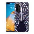 Дизайнерский силиконовый с усиленными углами чехол для Huawei P40 Животные ацтеков