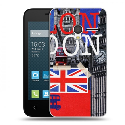 Дизайнерский пластиковый чехол для Alcatel One Touch Pixi 3 (4.0) Дух Лондона