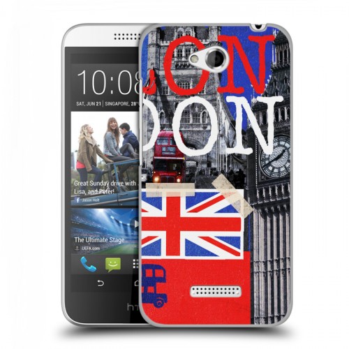 Дизайнерский пластиковый чехол для HTC Desire 616 Дух Лондона