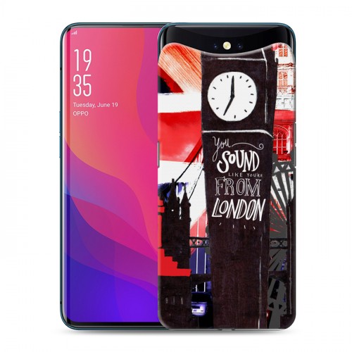 Дизайнерский силиконовый чехол для OPPO Find X Дух Лондона