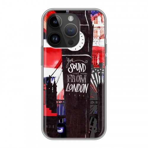 Дизайнерский силиконовый чехол для Iphone 14 Pro Дух Лондона