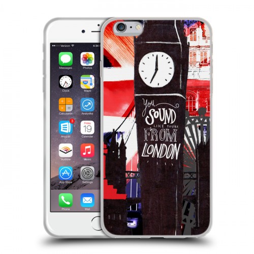 Дизайнерский силиконовый чехол для Iphone 6 Plus/6s Plus Дух Лондона
