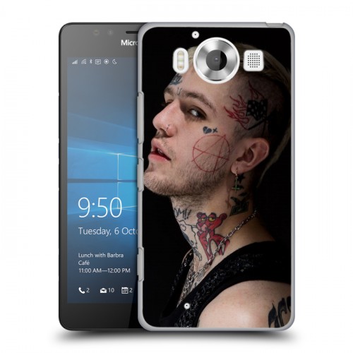 Дизайнерский пластиковый чехол для Microsoft Lumia 950 lil peep