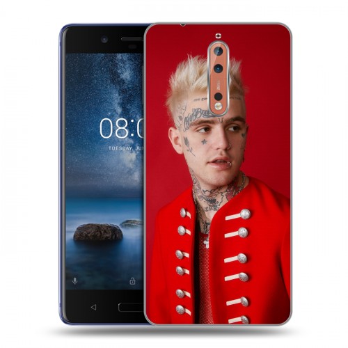 Дизайнерский пластиковый чехол для Nokia 8 Lil peep