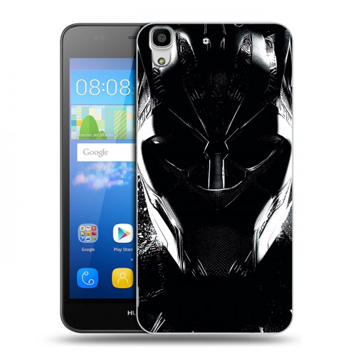 Дизайнерский пластиковый чехол для Huawei Y6 черная пантера