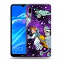 Дизайнерский пластиковый чехол для Huawei Y6 (2019) футурама