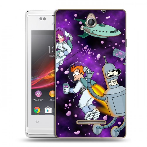 Дизайнерский пластиковый чехол для Sony Xperia E футурама