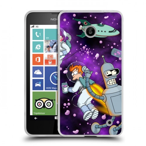 Дизайнерский пластиковый чехол для Nokia Lumia 630/635 футурама