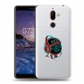 Полупрозрачный дизайнерский пластиковый чехол для Nokia 7 Plus