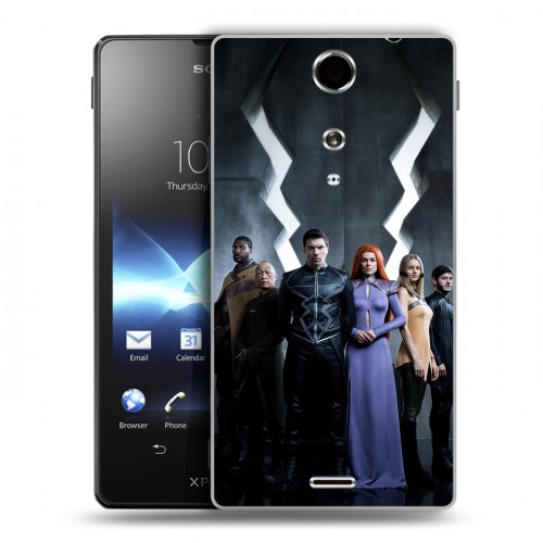 Дизайнерский пластиковый чехол для Sony Xperia TX Сверхлюди