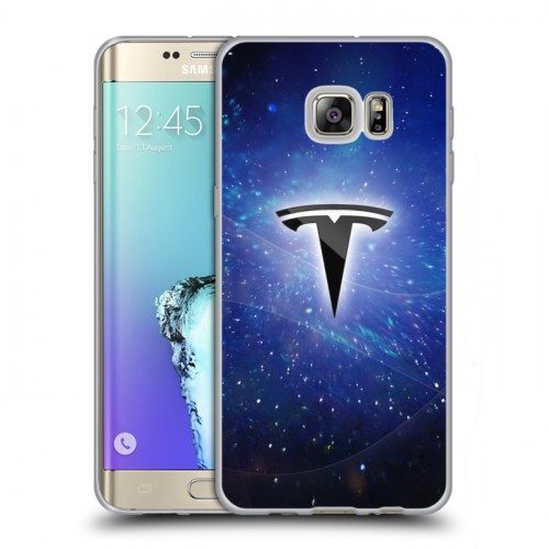 Дизайнерский пластиковый чехол для Samsung Galaxy S6 Edge Plus Tesla