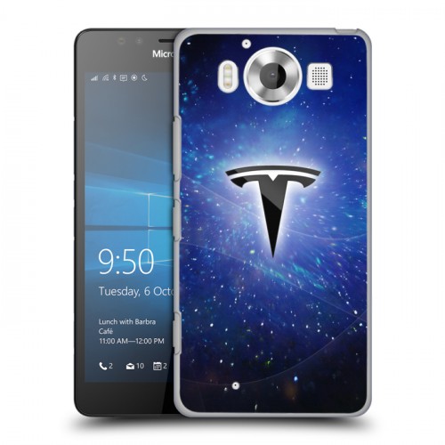 Дизайнерский пластиковый чехол для Microsoft Lumia 950 Tesla