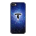 Дизайнерский силиконовый с усиленными углами чехол для Iphone 7 Tesla