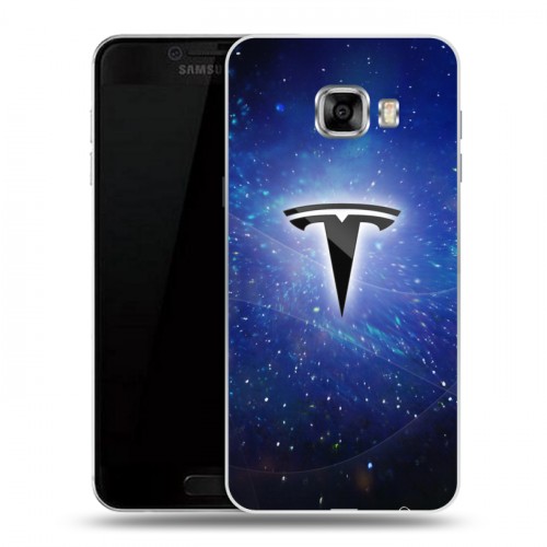 Дизайнерский пластиковый чехол для Samsung Galaxy C7 Tesla