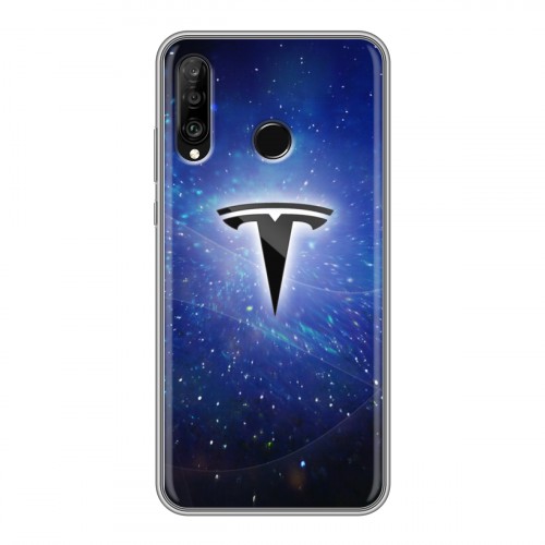 Дизайнерский силиконовый чехол для Huawei P30 Lite Tesla