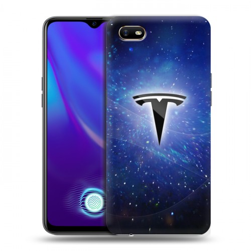 Дизайнерский силиконовый с усиленными углами чехол для OPPO A1k Tesla