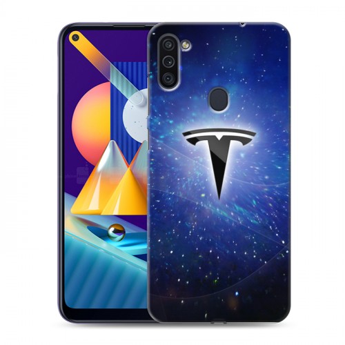 Дизайнерский пластиковый чехол для Samsung Galaxy M11 Tesla