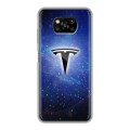 Дизайнерский силиконовый с усиленными углами чехол для Xiaomi Poco X3 Tesla