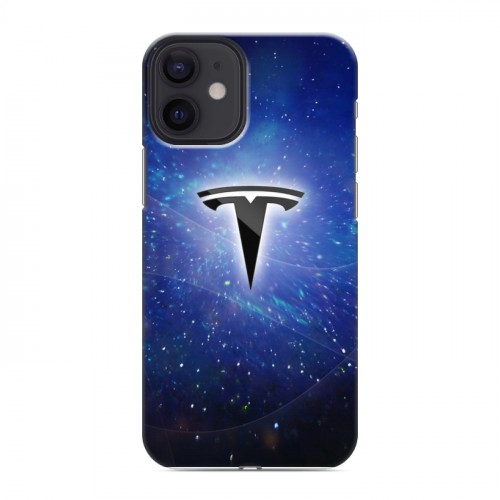 Дизайнерский пластиковый чехол для Iphone 12 Mini Tesla