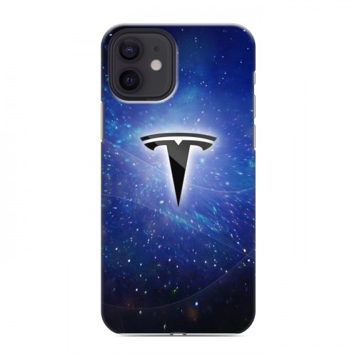 Дизайнерский силиконовый чехол для Iphone 12 Tesla