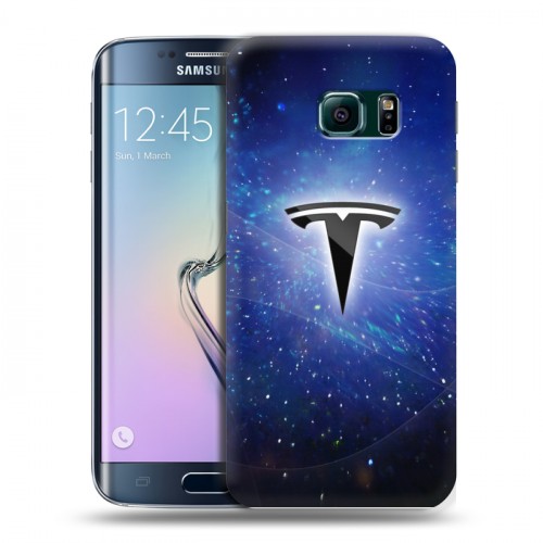 Дизайнерский пластиковый чехол для Samsung Galaxy S6 Edge Tesla