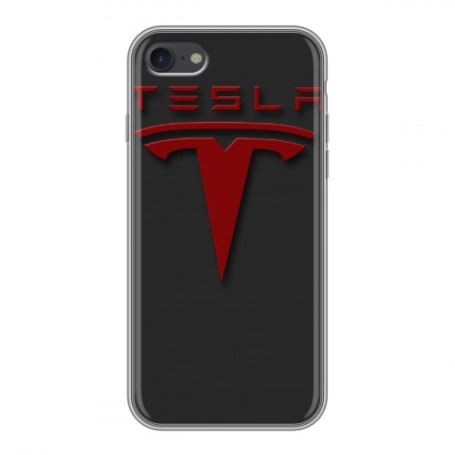 Дизайнерский силиконовый чехол для Iphone 7 Tesla