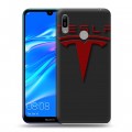 Дизайнерский пластиковый чехол для Huawei Y6 (2019) Tesla