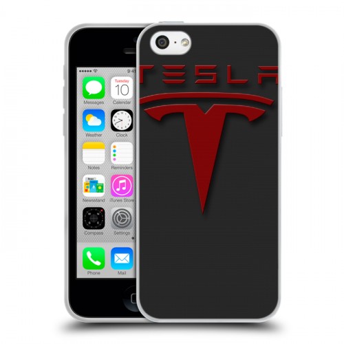 Дизайнерский пластиковый чехол для Iphone 5c Tesla