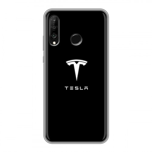 Дизайнерский силиконовый чехол для Huawei P30 Lite Tesla