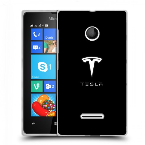 Дизайнерский пластиковый чехол для Microsoft Lumia 435 Tesla