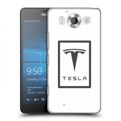 Дизайнерский пластиковый чехол для Microsoft Lumia 950 Tesla