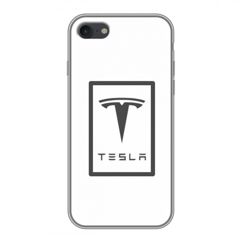 Дизайнерский силиконовый чехол для Iphone 7 Tesla