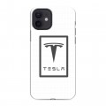 Дизайнерский силиконовый чехол для Iphone 12 Tesla