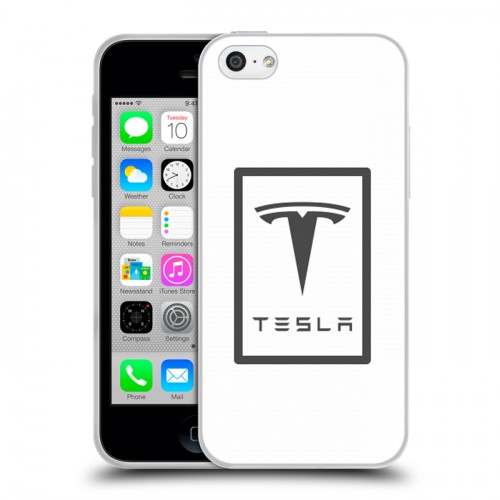 Дизайнерский пластиковый чехол для Iphone 5c Tesla