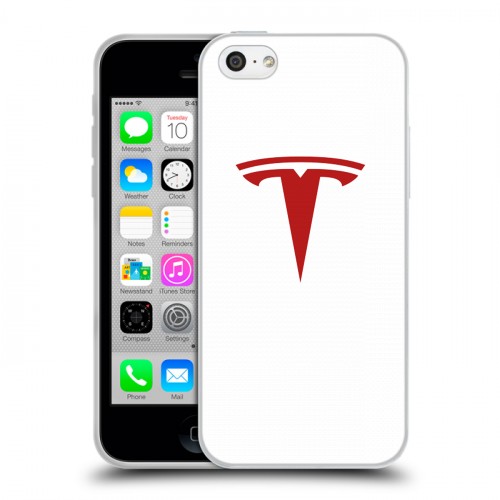 Дизайнерский пластиковый чехол для Iphone 5c Tesla