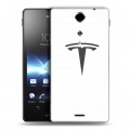 Дизайнерский пластиковый чехол для Sony Xperia TX Tesla