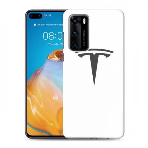 Дизайнерский силиконовый с усиленными углами чехол для Huawei P40 Tesla