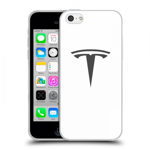 Дизайнерский пластиковый чехол для Iphone 5c Tesla